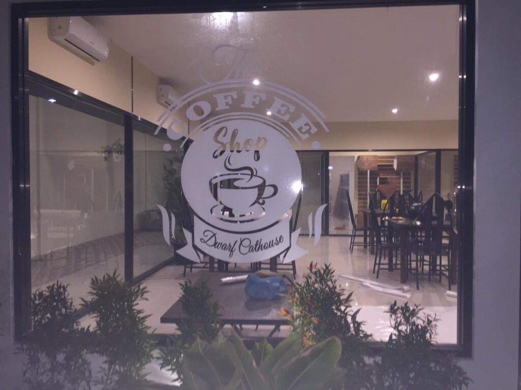 jual stiker kaca cafe surabaya