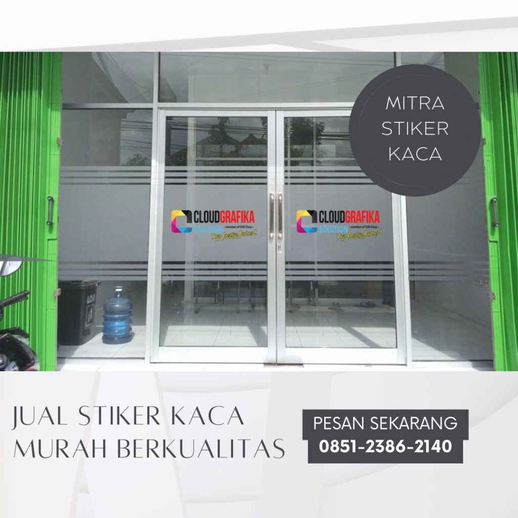 Stiker Kaca Costum Print di Surabaya