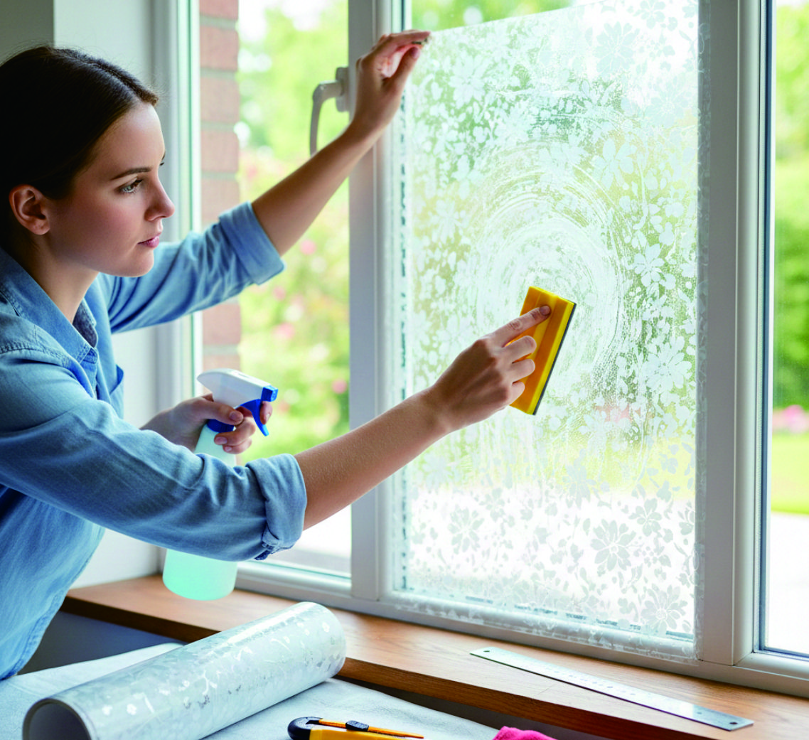 cara pasang Stiker kaca